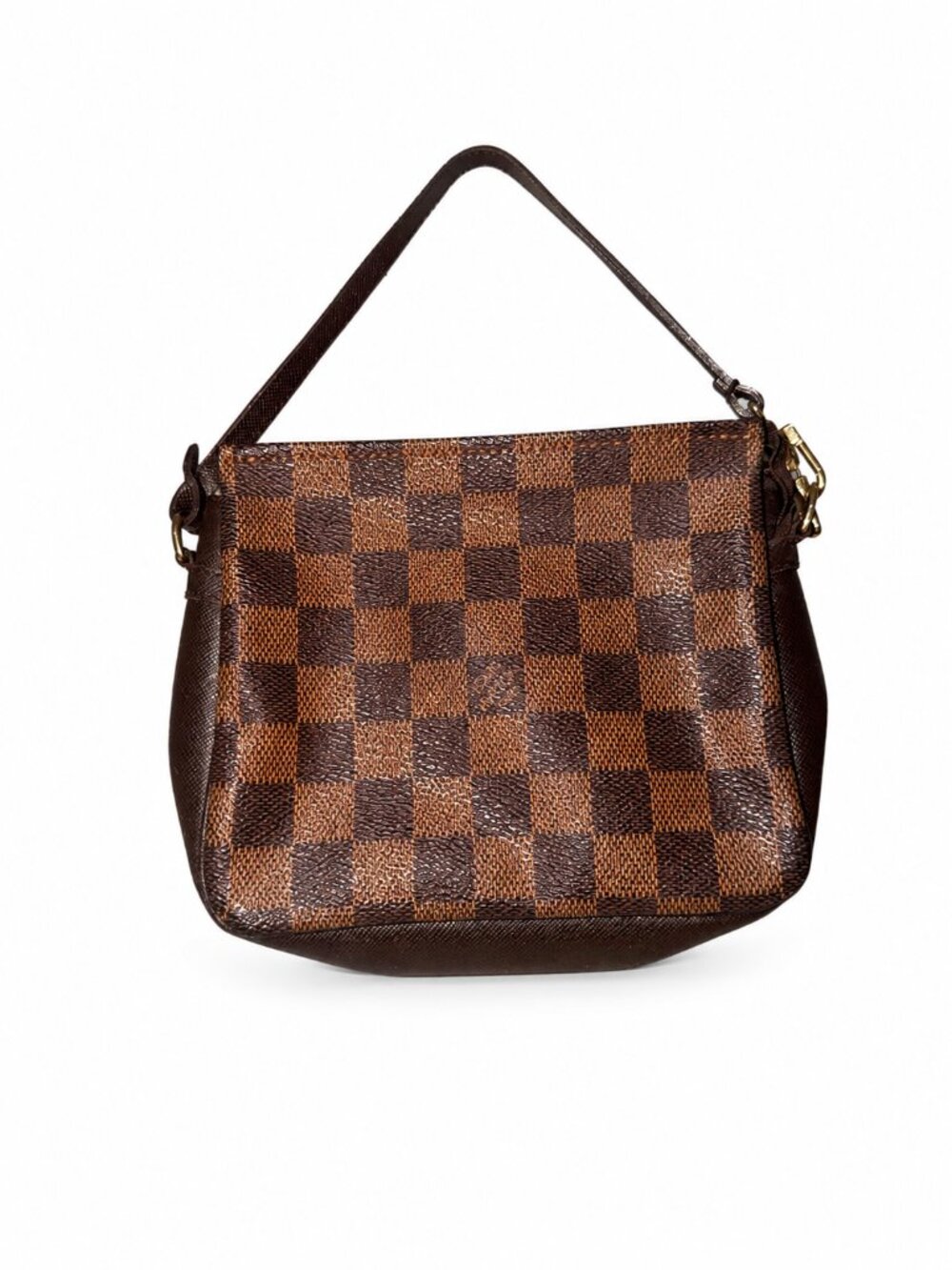 Louis Vuitton Damier Ebene Pochette Accessories Shoulder Bag Brown